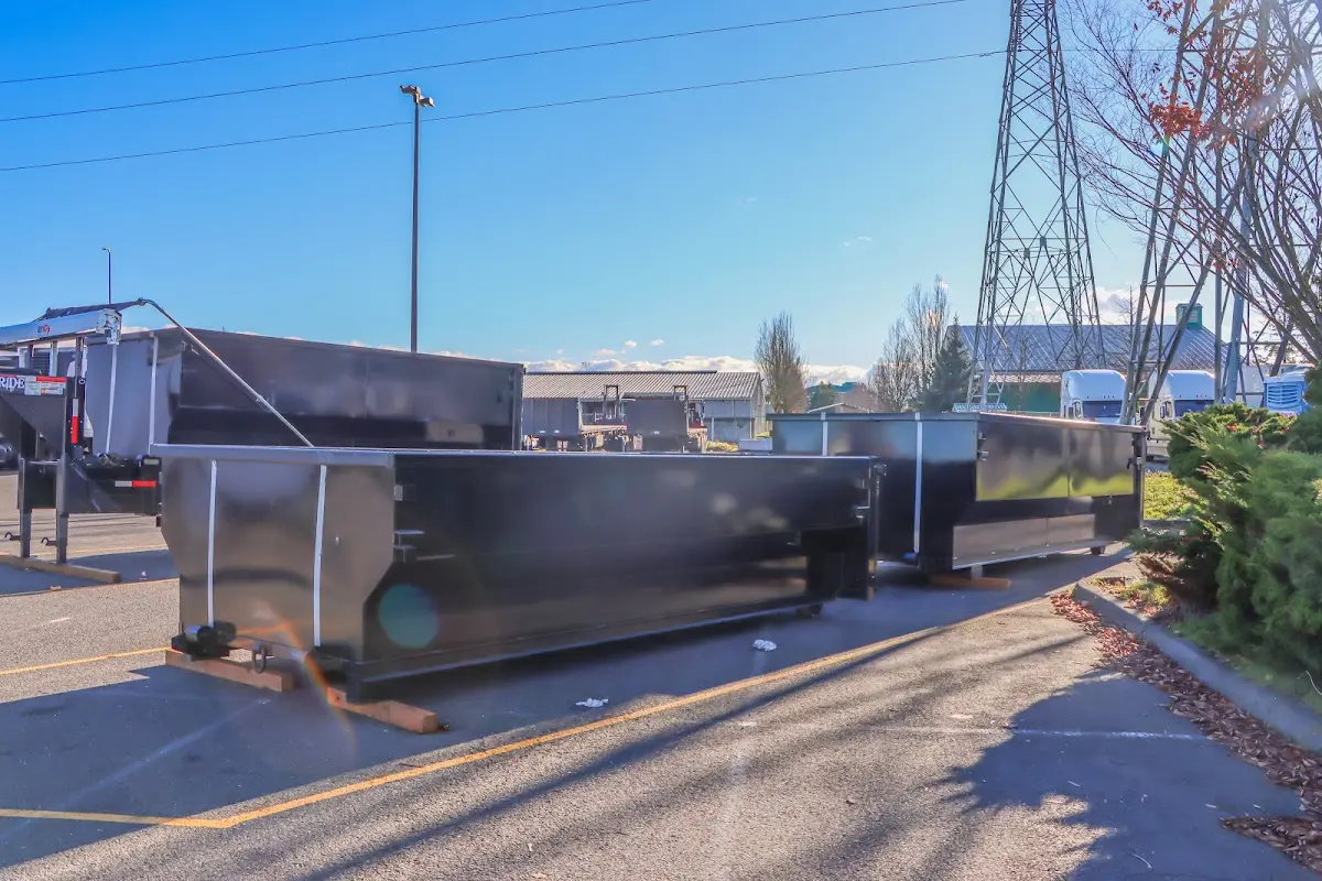 Roll-off dumpster ready for waste disposal at job site for Construction Dumpster Rental in Samsula-Spruce Creek